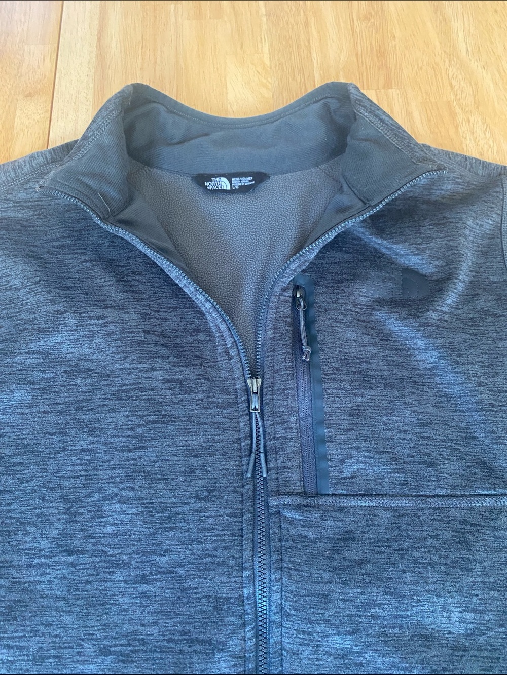 The North Face Men's Dark Gray Full-Zip Fleece Lined Jacket Size L